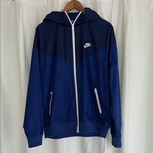 Nike Blue Windbreaker Zip-Front Jacket